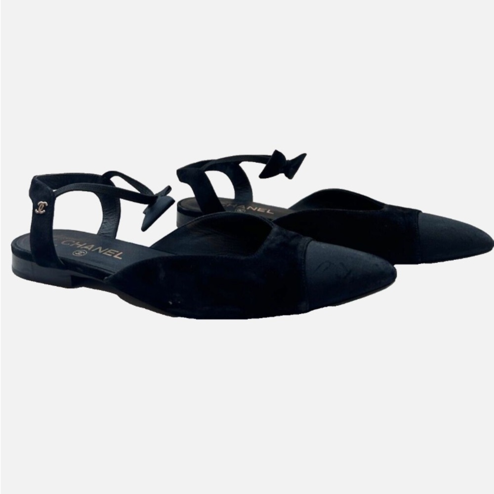 Chanel Mary Jane Slingback Flat Sandals